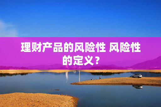 理财产品的风险性 风险性的定义？