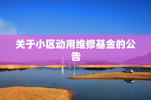 关于小区动用维修基金的公告