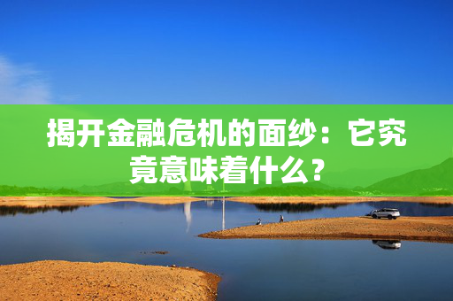 揭开金融危机的面纱：它究竟意味着什么？